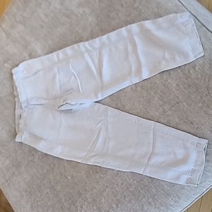 J Jill tan linen pants with draw string waist
